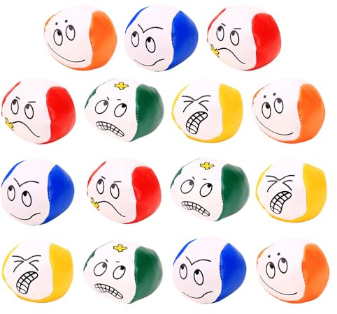 JurciCat 15 Stück Jonglierball Set Kreative Lustige Langlebige Und Weiche Jonglierbälle Pädagogische Jonglierbälle