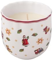 Villeroy & Boch - Toy's Delight Scented Candle Cinnamon Cake 9 cm Multicoloured, Christmas, Christmas Candle in Mug with Scent, Decoration, Premium Porcelain, Wax