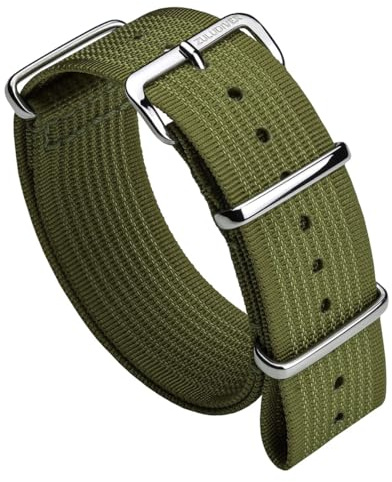 ZULUDIVER HydraRib Nylon-Uhrenarmband | Uhrenarmband im Militärstil aus Nylon, strapazierfähiges, geripptes Nylon, PFAS-frei, wasserdicht, OEKO-TEX-zertifiziert