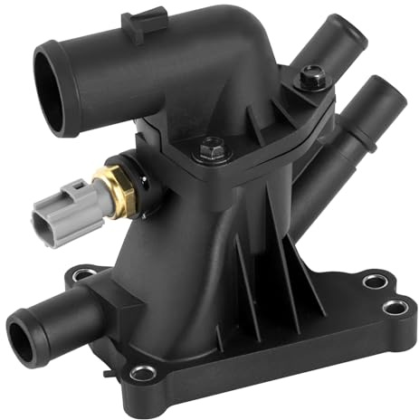 Thermostatgehäuse mit Sensor Dichtung 1872633 CM5G9K478GA Kompatibel mit Ford B C Max mk2 Ecosport, Fiesta mk6 mk7 Focus mk3 Mondeo mk5