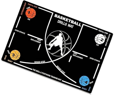 Basketball Dribbel Matte,Rutschfeste Und Geräuscharme Geschicklichkeitstrainer Unterlage,Basketball Bodendribbling Trainingsmatte | Für Innen Und Außen Zuhause Schule Verein Kinder Jugendliche