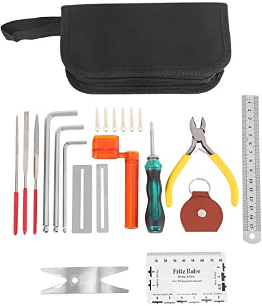 Ehwisbe 26 Pcs Guitar Repairing Maintenance Tool Kit, Guitar Care Cleaning Tool Kit for Guitar Ukulele Mandolin Banjo