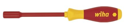 Wiha Schraubendreher SoftFinish® electric Sechskant-Steckschlüssel (00858) 7 mm x 125 mm VDE geprüft, stückgeprüft, ergonomischer Griff für kraftvolles Drehen, Allrounder für Elektriker