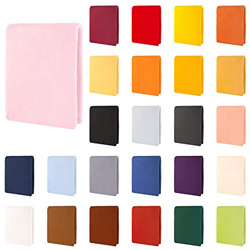 CelinaTex Aqua Wasserbett Boxspringbett Spannbettlaken 140x200-160x220 cm rosa Baumwolle Bettlaken Elastan