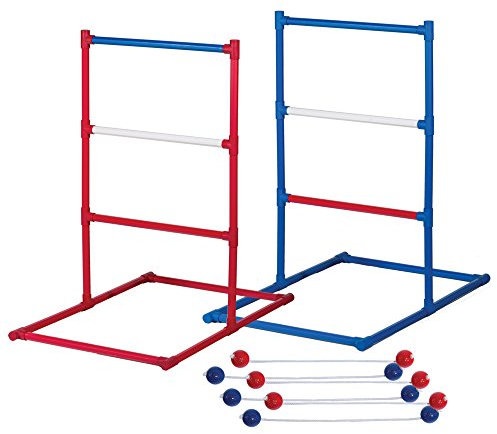 Franklin Sports Ladder Ball Set - Includes 2 Ladder Ball Targets and 6 Bolas - Ladder Golf Toss Outdoor Game For Beach or Backyard Fun - American 52018