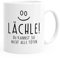 MoonWorks Kaffee-Tasse Spruch Lächle du Kannst Sie Nicht alle töten Tasse Büro Kollegen einfarbig weiß Unisize