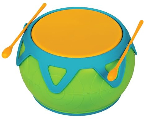 Halilit Children's Super Drum in Tropical Colours. Robust Kids Toy Musical Instrument. Promotes Hand-Eye Coordination & Fine Motor Skills. 18 months+ (Halilit Super Drum)