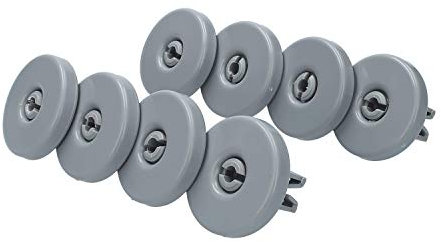 KIT RUOTE RUOTA CESTO INFERIORE LAVASTOVIGLIE REX AEG ELECTROLUX 8 PZ DIAMETRO 4 CM