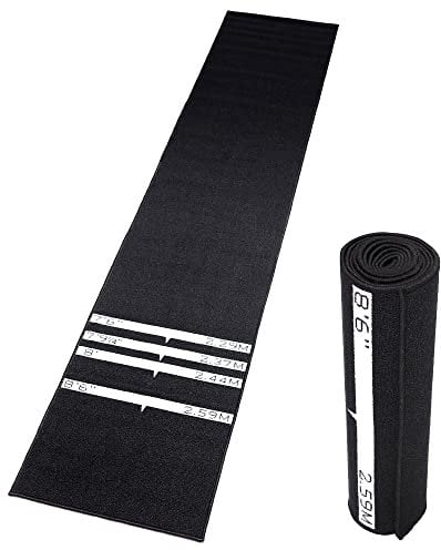 Jazooli 3m Dart Mat with 4 Standard Dart Throwing Distances, 300 x 60 cm Non Slip and Rubber-Backed, Rubber Mat Bar Accessories for Home Pub and Bar