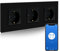 BSEED Enchufe Triple de Pared WiFi,Schuko Enchufe inteligente Compatible con Alexa y Google Home,Control de APP y Función de Temporizador,protección de contacto,16A Enchufe de Pared Negro