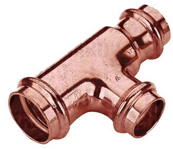 TEE IN RAME A PRESSARE GAS D.22X15X22