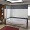 Mampara Bañera Abatible 1 Hoja Pivotante Perfil Gris mate Cristal 5mm 80x140cm