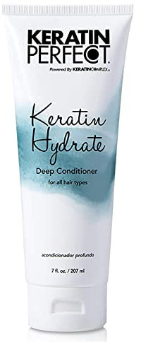 Keratin Perfect Hydrate Deep Conditioner für alle Haartypen, einzigartige Proteinmischung hilft, Feuchtigkeit und Elastizität zu erhalten/wiederherzustellen, Weiß, 200 ml