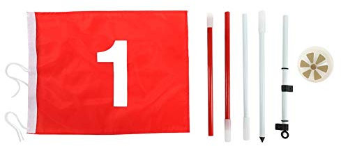 5 Abschnitte Golf Flagstick, abnehmbare Golf Putting Green Fahnenmast und Loch Cup Set Hinterhof Praxis Golf Hole Pole Cup Flag Stick mit roter Flagge