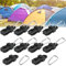 KLYNGTSK 10 Stück Zelt Clips Kunststoff Planen Clips Planenhalter Clips Winddichte Planenhalter Klemme Linoleum Clip mit Karabiner Zeltplane Clips Markise Clamp Tarpaulin Clips für Camping Garten Tarp
