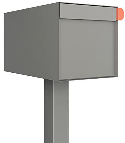 Briefkasten Design Standbriefkasten Americano Grau Metallic - Bravios