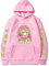 Sybnwnwm Y2K Hoodie Kimetsu No Yaiba Hooded Sweatshirts Pullover Pullover Kanroji Mitsuri Print Tops Streetwear, rose, S