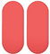 2X Jersey-Spannbettlaken für Babykörbe, oval, 100% Baumwolle (Rot)
