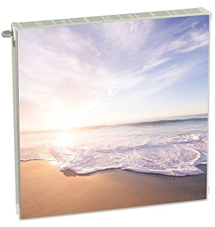 Magnet Heizkörperverkleidung Heizkörperabdeckung Mehrfarbig Strand Meer 60x60 cm Heizung Abdeckung Verkleidung Magnetische Abdeckmatte Kühlschrank aus Einem Flexiblen Magneten Digitaler Aufdruck