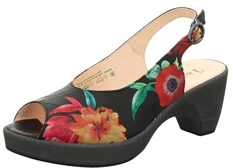 Think! Damen Zeppa Nachhaltige Slingback Sandale, 9000 Schwarz, 36 EU
