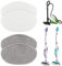 Sgizoku Lot de 4 serpillères de rechange en microfibre pour nettoyeur vapeur Polti Vaporetto, durables et lavables avec une excellente absorption de l'eau