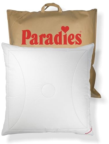 PARADIES Kopfkissen 80x80 2er Set mit versteppter Außenhülle und Reißverschluss - Softy Top Duett Plus Bio Kissen 80x80 cm