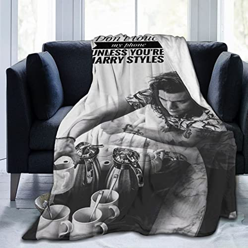 Flanell Harry Cicinnus Sty-Les Bettwäsche Fleece Soft Thow s Klimaanlage für Sofa Couch Wohnzimmer Schlafzimmer 125 cm x 100 cm