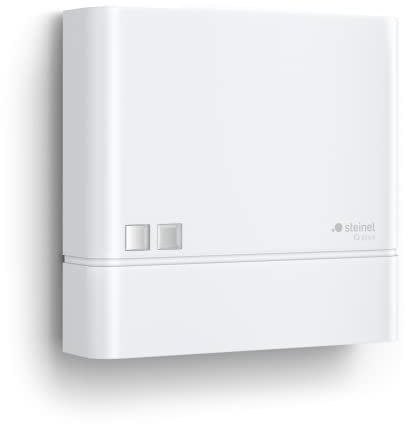 Steinel NightmatIQ Plus Sensor/dispositivo de control crepuscular inteligente, en color blanco, con consumo de 1000 W, temporizador y control a través de una aplicación