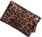 GALPADA Leopardenmuster Handtasche Damen Modisches Umschlagdesign Braune Leopard Grain Clutch für Alltag und Besondere Anlässe und Praktisch