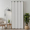 tinycurtains, Türvorhang mit Vorhangstange & Magneten zum Abdichten, einfache Montage ohne Bohren in 1 Min (210 x 150 cm weiß + Stange Silber 70–120 cm + 6 Magnete)
