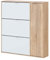 HOGAR24 ES Zapatero 4 Puertas y baldas, Capacidad 30 Pares, Color Roble Canadian y Blanco