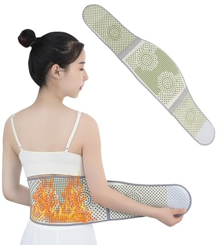 Selbsterwärmende Rückenbandage, Selbstheizender Gürtel aus Wermut, Wärmender Lendenwirbelstütze Gürtel,Wärmegürtel, Nierengurt Selbsterwärmende,Rückenstütze, Rückenstützgürtel Rückengurt 100CM