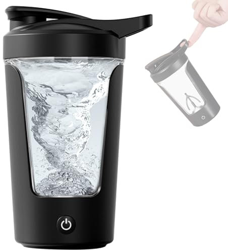 Electric Shaker Bottle, 15oz Protein Mixing Cup, USB Rechargeable Shaker Cups for Protein,Milk,Meal Replacement Shakes, Made with Tritan, Portable & Leak-proof