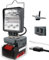 TPDL Lampada a batteria per Einhell 18 V Power X-Change, lampada da lavoro senza fili con connettore USB A & Type-C, faretto LED girevole a 180°, 6 modalità di luminosità, lampada da cantiere (18 V,