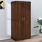 Willood Kleiderschrank mit 2 Türen Garderobenschrank Garderobe Schrank Dielenschrank Schlafzimmerschrank Braun Eichen-Optik 80x52x180 cm Holzwerkstoff
