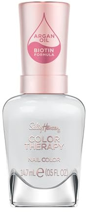 Sally Hansen Colour Therapy Nail Polish, 469 Solidarity Dove, Strengthen and Nourish Nails, Infused with Biotin and Argan Oil, 3-in-1 Formula, High-Shine Finish, Salon Quality Results, 14.7ml