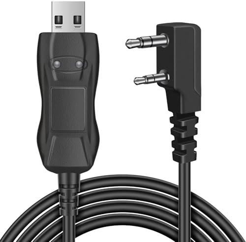 TNP FTDI Programming Cable - USB 2 Pin for Baofeng Programming Cable, Btech, Wouxun, Radioddity & Kenwood Two Way Radios - 3 FT Plug and Play, Durable Ham Radio CHIRP Compatible with Windows Mac Linux