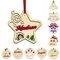 LINMQIU Personalisiertes Weihnachtsornament aus Holz mit Namen, 2024 personalisierter Weihnachtsbaumschmuck, Weihnachtsdekoration zum Aufhängen, Weihnachtsanhänger (Fünfzackiger Stern)