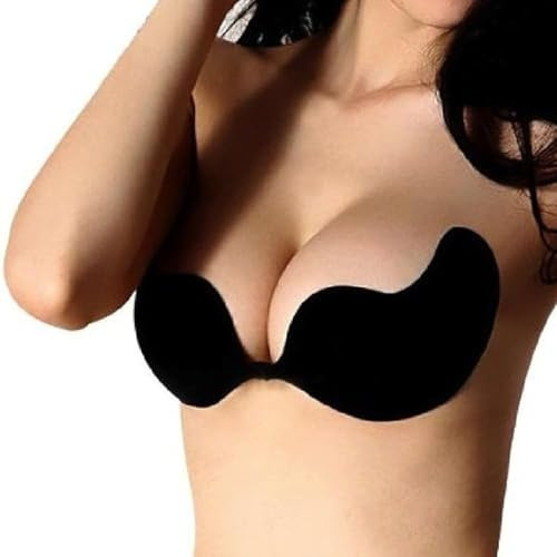FXTYK Reggiseno push up adesivo, imbottito, invisibile | Adesivo senza spalline, coppa grande, adatto per abiti senza schiena, matrimoni e feste.