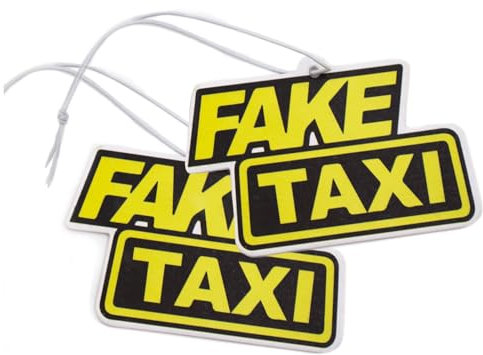 VmG-Store 2er Set Lufterfrischer Duftbaum Tuning fürs Auto Duftspender Air Freshener Duft lustiger Anhänger Design (126 Fake Taxi)