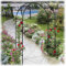 Gartenbogen aus Metall, robust, für Terrasse, Kletterpflanzen, 280 x 220 cm, Schwarz