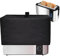 Toaster Cover Heavy Duty Heat-Resistant Waterproof Protective Cover Case Compatible with Mueller UltraToast Toaster 4 Slice MT-110ss/Elite Gourmet ECT-3100 Long Slot 4 SliceToaster (Black)