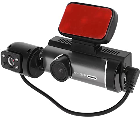 Dashcam Auto Vorne Hinten, 1080P Dual Dash Cam 3,16 Zoll Auto Dashcam HD-Nachtsicht 360 Grad Drehobjektiv Einparkhilfe Rückfahrkamera