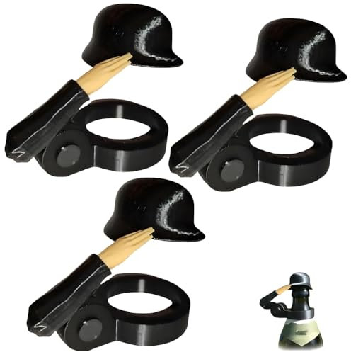 Soldat Salute Bier Bierflaschen Helm Flaschenverschluss, Wiederverwendbar Soldier Salute Beer Bottle Helmet, Staubdichte Lustiger Dekorative Kappen,Flaschendeckel für Aktive Soldaten-Liebhaber