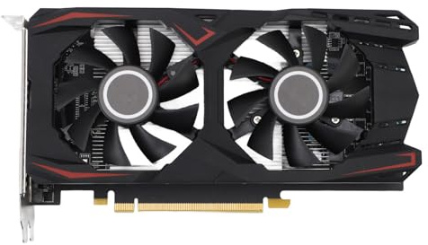 Plyisty Für die RX 550TI -Grafikkarte, 6 GB GDDR5 192bit PC Gaming -Grafikkarte, 2 Cooling -Lüfter, PCI Express 1.1 Slot, VGA DVI HDMI -Ausgabe, Unterstützt Bis zu 4K 60 Hz