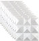 3D Wandpaneele 3D Paneele PVC Platte 3D Wasserkastanie Wandpaneele 3D Wall Panels Fassadenverkleidung Deckenplatten Gaming Wall Panels Paneele Konisch Tapete Weiß für Wohnzimmer, Schlafzimmer 12 Stück