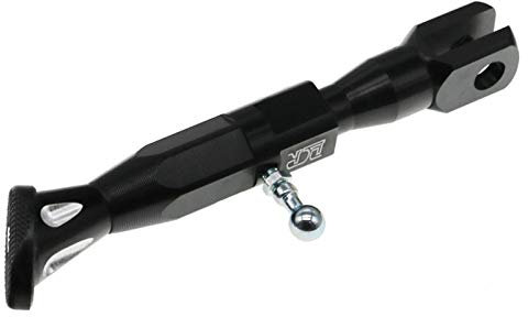 CKryzillix Seitenständer Motorrad,Motorrad Ständer Schuh Motorrad Einstellbare Höhe 21-25CM Seitenständer Motorroller Modified Foot Bracket CNC-Aluminiumlegierung Seitenständer(Black)