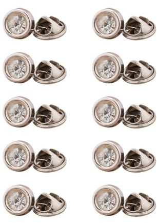 20 Stück 12 mm Strass-Knöpfe ohne Nähen Glitzer Kristall Knöpfe Funkeln Brosche Knöpfe Kein Werkzeug Abnehmbare Knopf Kleid Hemd Feste Pins Mehrzweck-Verzierung Knöpfe für Kleidung Dekoration