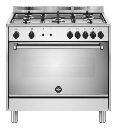 AMN965LEXV24 - Cucina a gas con forno elettrico, 90x60 cm, Inox, Classe energetica A