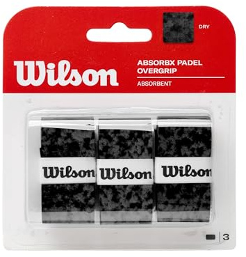 Wilson AbsorbX Padel Overgrip, Ultra-saugfähig für ein trockenes Griffgefühl, Für langes Spiel bei schweißtreibenden Bedingungen